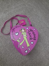 VINTAGE 2YK Bang On The Door Groovy Chick Metal Lunchbox Bag Crossbody Straps