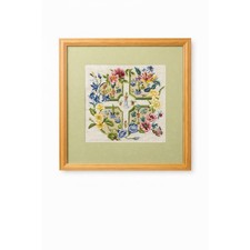 Framed Floral Cross Stitch