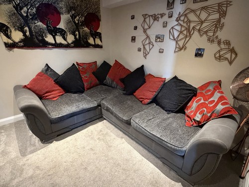 Dfs corner sofa grey and - corner,