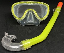 Set Marina Mask + Snorkel Silicone Color Transparent Yellow. (Complete