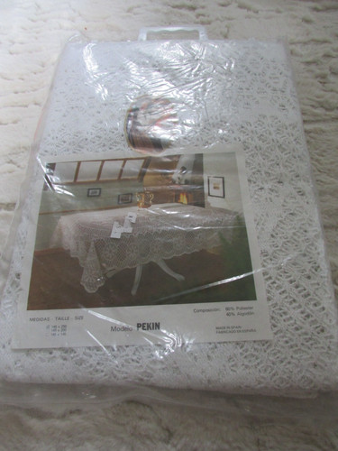 White lace tablecloth 145 x - tablecloth,