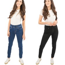 Womens Next Sculpt Leggings Super Stretch Pull On Dark Blue Black Denim Fabric