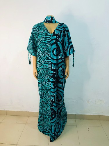 Green ankara bubu 100 cotton - green,