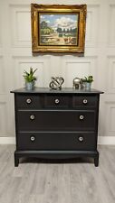 Stag Minstrel Chest Of 5 Drawers In Black Original Handles 