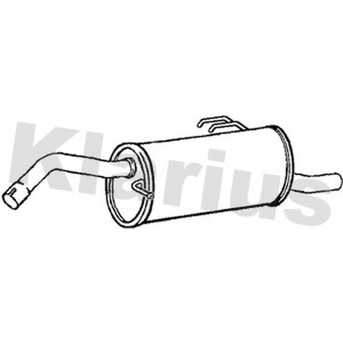 Exhaust rear back - back, box
