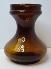 Vintage Amber Brown Glass Hyacinth Bulb Forcing Vase