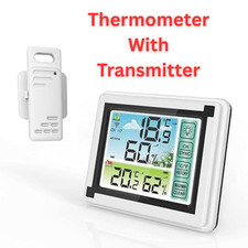 Indoor Outdoor Wireless Thermometer with LCD Display & Remote Sensor Transmitter