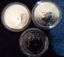 3 different King Charles 111  2023 silver britannia 1oz coin uk