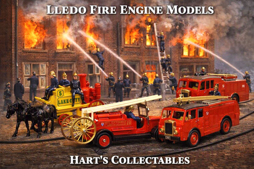 Vintage lledo fire engines - x,
