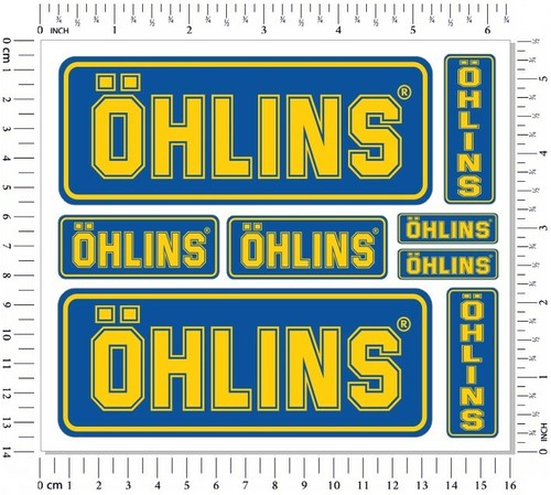 Ohlins fork shock stickers - shock, set