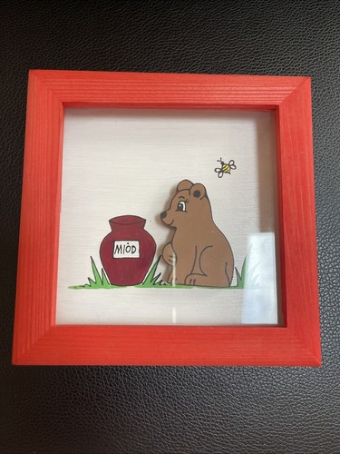 Handmade wooden teddy bear - wooden,