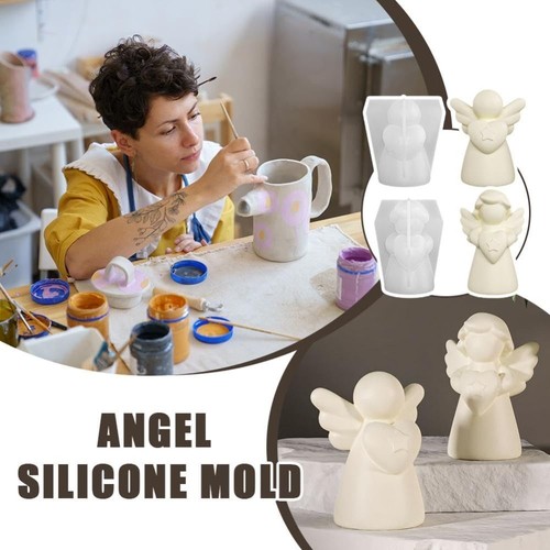 Silicone plaster mold - silicone, heart