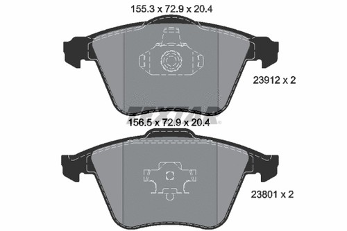 Front brake pad set - set,