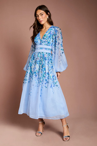 Coast light blue midi - blue, dress