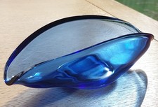 Vintage Sowerby 2761 Glass Posy Bowl In Cobalt Blue in Immaculate Condition