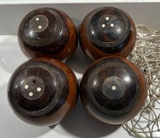 Vintage Set Of 4 Lignum Vitae
