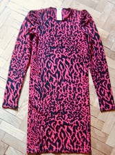 Amazing WOLFORD  Scarlet Red Animal Print Stretch Bodycon Dress - S - BNWOT