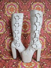 Vintage white leather 70s