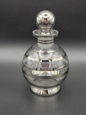 Art Deco Style Silver Overlay Bottle Possibly Perfume
