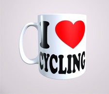I Love Cycling Mug Can