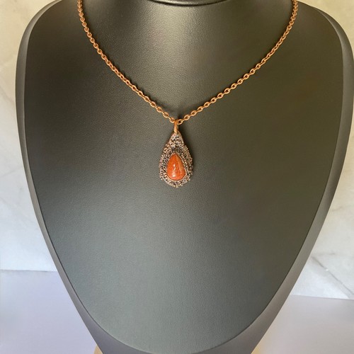 Necklace copper pendant gold - necklace,