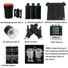 Darkroom Film Developing Equipment Kit For 4x5 Color B/W Negative Processing