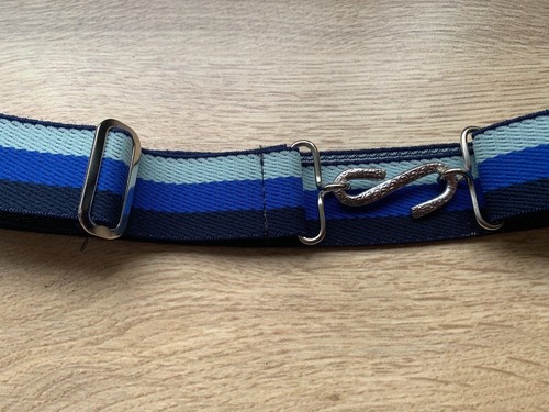Elasticated snake belt blue - elasticated,