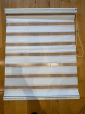 Day And Night Roller Blinds Zebra Vision Soft White Window 84cm x 110cm drop