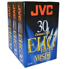 3 JVC EHG HiFi 30 Minute VHS-C