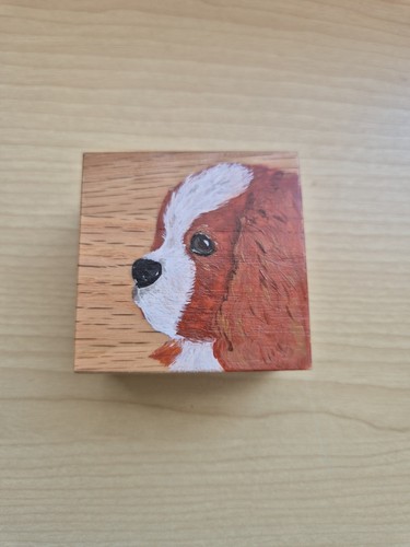 Small solid oak trinket box - small,