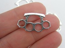 BULK 50 Brass knuckles antique silver tone G22 - SALE 50% OFF