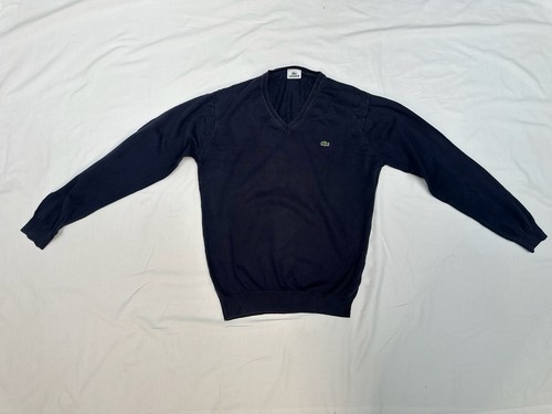 Lacoste logo neck knit navy - lacoste,