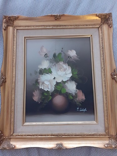 Leigh vintage oil canvas - oil, on