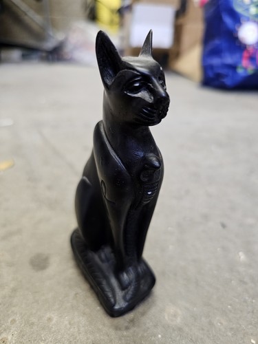 Resin egyptian cat statue - resin,