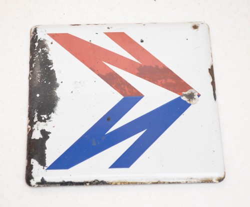Bus coach metal enamel sign - metal,