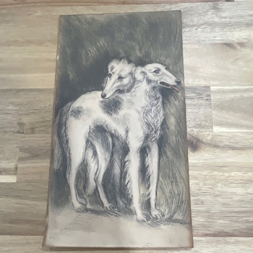 Borzoi dog art print - borzoi,