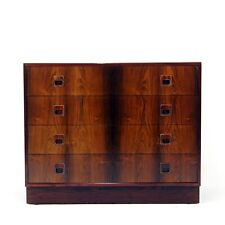 Retro Vintage Danish Low Wide Boy Chest of Drawers Mid Century 1960s Rosewood