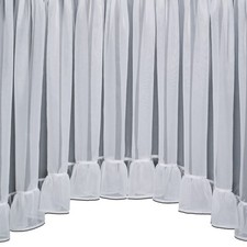 JILL JARDINIERE – PLAIN 28 GAUGE NET CURTAIN – WITH A SELF FRILL BASE