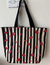Lulu Guinness Sainsbury's Shopper Bag Jute Tote Red Nose Day Hearts and Lips 