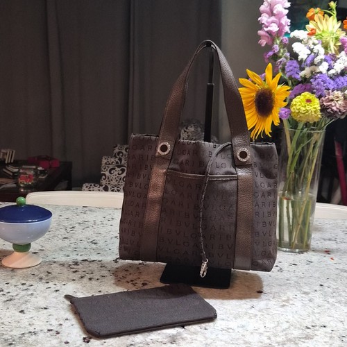 Bvlgari brown logo tote bag - bvlgari,
