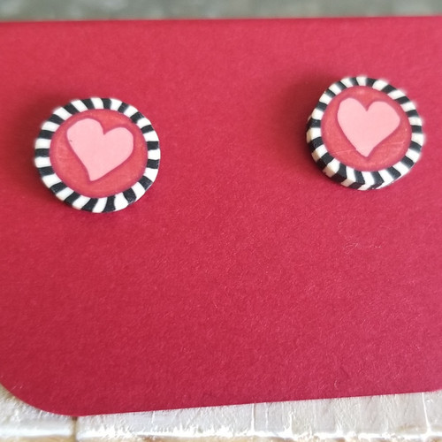 Mini heart earrings - heart,