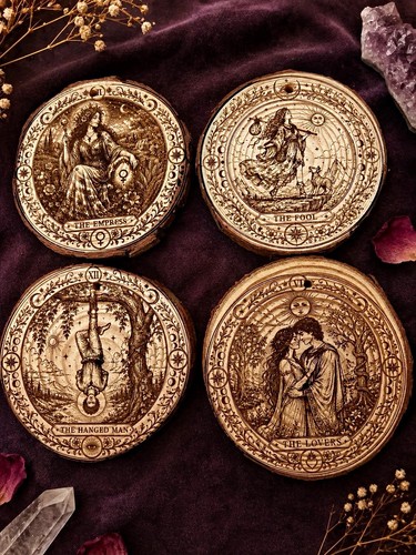 10cm engraved tarot inspired