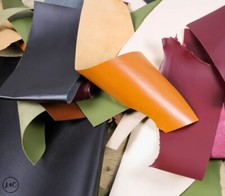 Calf and Goatskin Off Cuts,  mixed colours 0.5-0.7mm, 500g, craft projects