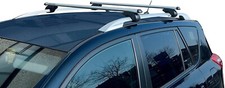 NEW Aero Dynamic Lockable Aluminium Car Roof Rack Rail Bars for Fiat Qubo 2008 