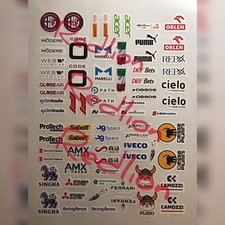 Alfa Romeo F sponsor And Partner Small stickers For Lego Small Cars 3cm