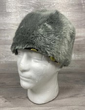 Ladies Billy Bag London Grey/Blue Fluffy Hat Floral Lining One Size