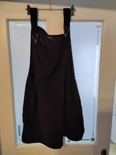 Black Corduroy Pinafore Dress Size 2 XL