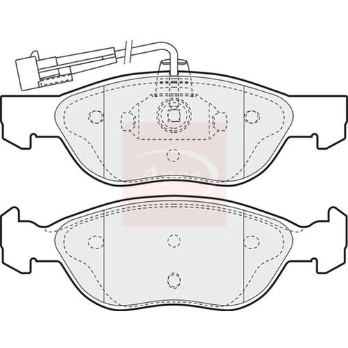 Apec front brake pad - front,