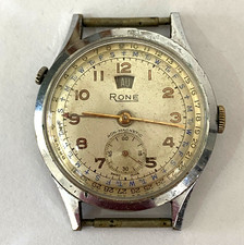 VINTAGE GENTS 1940'S RONE TRIPLE CALENDAR WRIST WATCH
