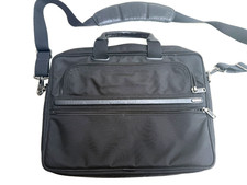 TUMI Alpha Slim Briefcase Laptop / Document Bag Black Ballistic Nylon - Mint